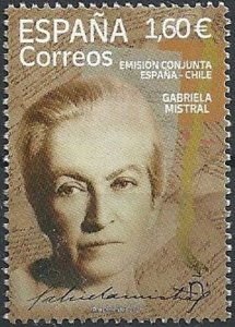 Spain 2021 MNH Stamps Literature Writer Poetry Nobel Prize Gabriela Mistral Chil