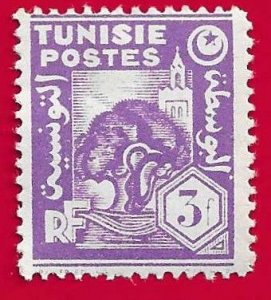 TUNISIA SCOTT#177 1944 3f OLIVES & MOSQUE - MH