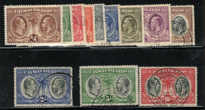 Cayman Islands #69 - #80 Very Fine Used Set