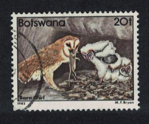 Botswana Barn Owl Bird 1v 20t canc SG#525