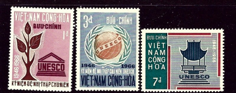 South Vietnam 298-300 MNH 1966 Unesco    (ap3356)