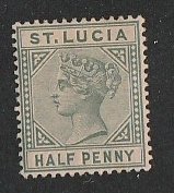 ST LUCIA #27 MINT HINGED