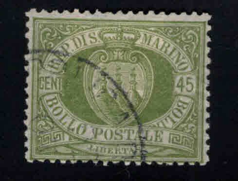 San Marino Scott 19 Used 1892 stamp