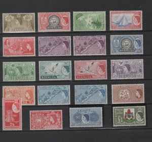 BERMUDA 1953-58 First Elizabethan set Fresh lh mostly VF