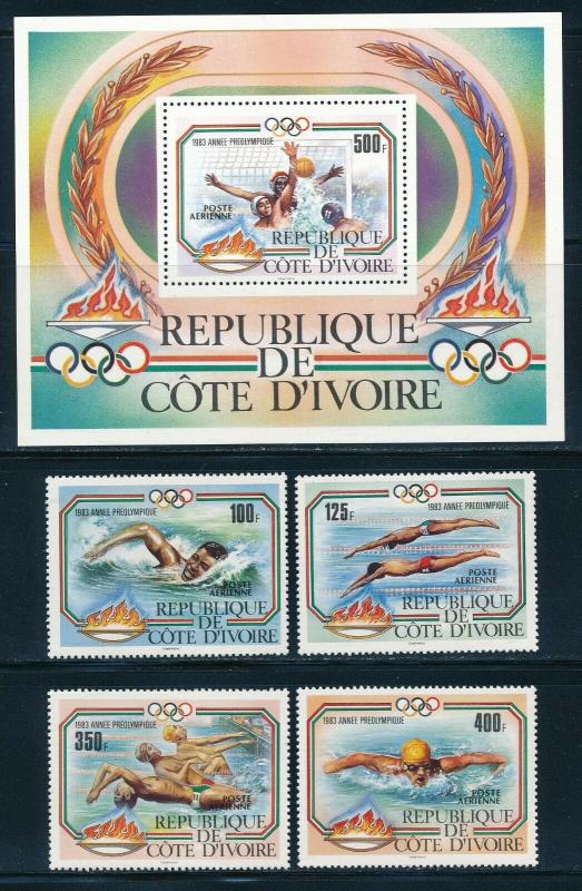 Ivory Coast - Los Angeles Olympic Games MNH Sports Set #C76-80 (1984)