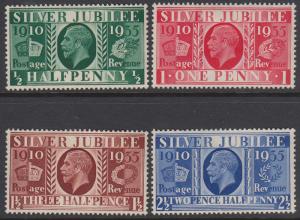 GB KGV 1935 Silver Jubilee Mint SG453-456