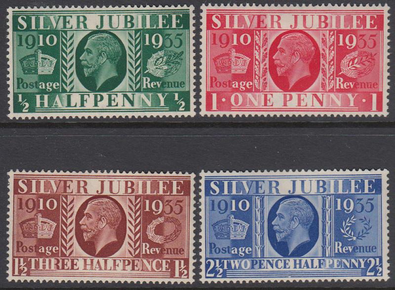 GB KGV 1935 Silver Jubilee Mint SG453-456