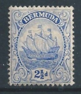 Bermuda #44 MH 2 1/2p Caravel - Wmk. 3