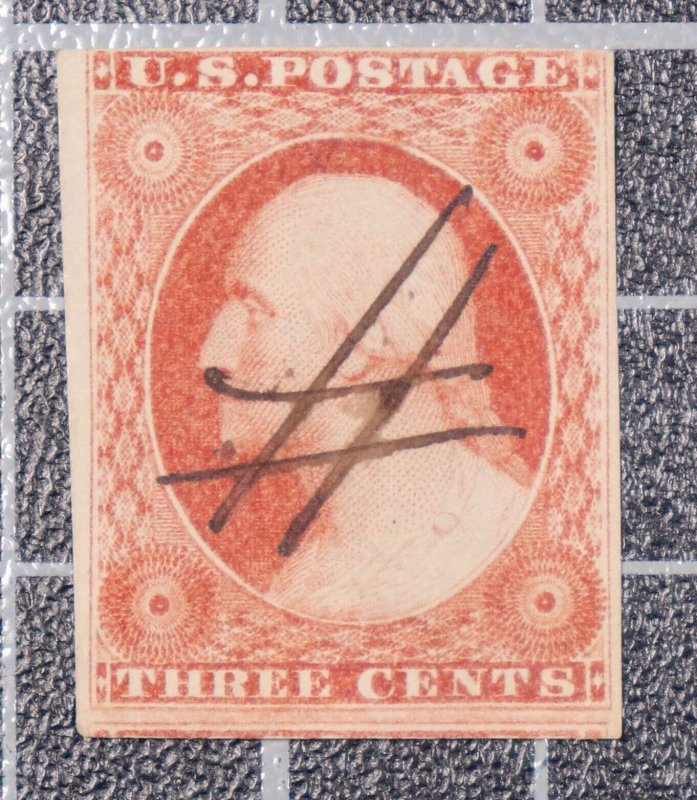 Scott 11 - 3 Cents Washington Used Nice Stamp SCV $17.50 