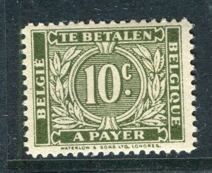 BELGIUM; 1940s early Postage Due issue fine Mint hinged 10c. value