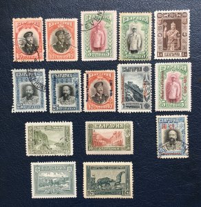 Bulgaria Stamps,1915, Sc#114-120,re-engraved,romania,