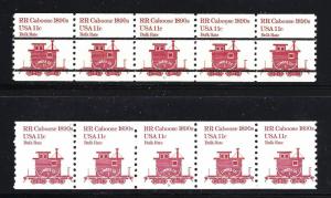 1905A, with LINES & NO LINES, PLATE # STRIPS of 5, MINT NH