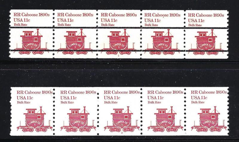 1905A, with LINES & NO LINES, PLATE # STRIPS of 5, MINT NH