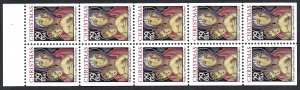 United States 2710a 29¢ Madonna and Child (1992). Booklet pane of 10. MNH