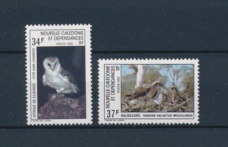 [60106] New Caledonia 1983 Birds Vögel Oiseaux Ucelli Owl Eagle MLH