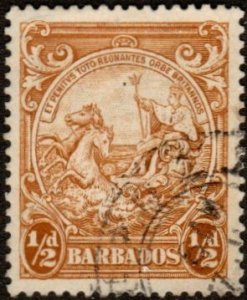 Barbados 193A - Used - 1/2p Seal of the Colony (1942) (cv $0.45)