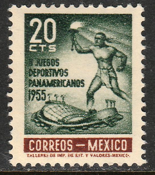 MEXICO 890, 20c Second Pan American Games. UNUSED, HINGED, ORIGINAL GUM. VF.