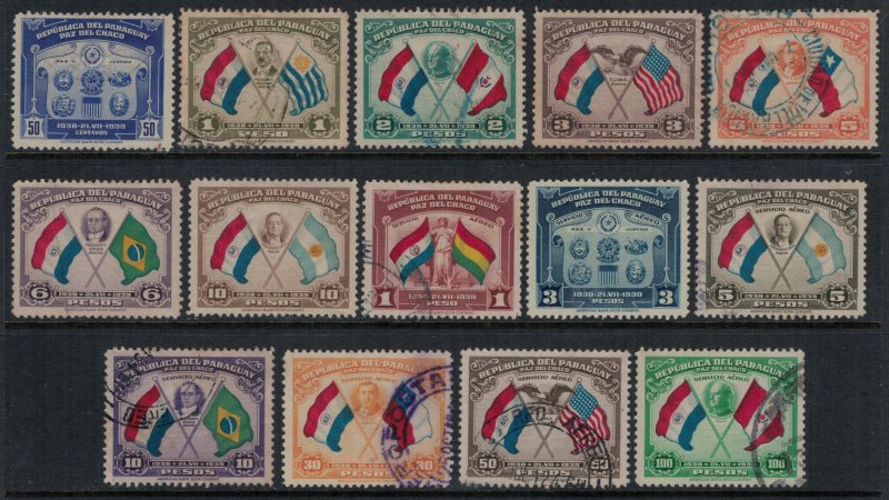 Paraguay #355-61,C113-9  CV $7.00