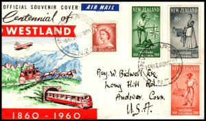 New Zealand 330-332 Pen FDC