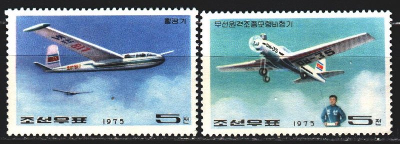 North Korea. 1975. 1452-53 from the series. Aircraft. MNH.