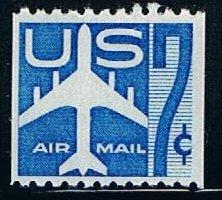 USA C52, 7c Plane Silhoutte, blue, coil, MLH, VF