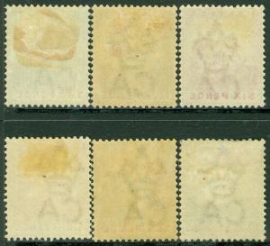 EDW1949SELL : BARBADOS 1892-1903 Scott #73, 75-79 VF Mint Original Gum. Cat $106