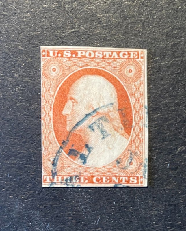 Used US Stamp #11A with nice town cancel. In at left but a very sound stamp.