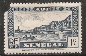 Senegal Stamp - Scott #142/A29 1c Violet Blue Faidherbe Bridge OG Mint/LH 1935