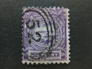 A5P17F23 New South Wales 1888-89 WMK Large Crown 1d Perf 11x12 Used-