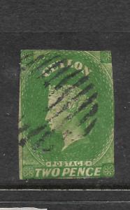 CEYLON 1857-59  2d   QV   IMPERF  FU   SG 3a