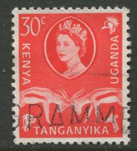 Kenya & Uganda - Scott 125 - QEII Definitive -1960 - Used - Single 30c Stamp