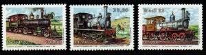 BRAZIL SG2020/2 1983 LOCOMOTIVES MNH