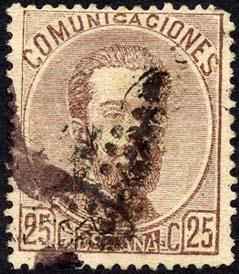 Spain #184 Used King Amadeo from 1872