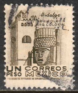 MEXICO 882b, $1Peso 1950 Definitive 2nd Printing wmk 300. USED. F-VF. (1411)