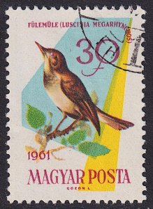 Hungary - 1961 - Scott #1426 - used - Bird Nightingale