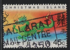 Christmas Island 2000 used Sc 426 45c Dragon facing left Year of the Dragon