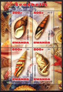 Rwanda 2013 Marine Life Shells MNH** Cinderella !