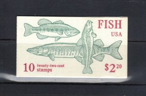 UNITED STATES - 1986 BOOKLET 154 FISH - SCOTT 2205 TO 2209 - MNH