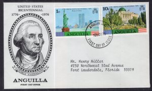 Anguilla 217-218 US Bicentennial Typed FDC