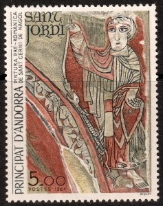 Andorra (French) #328  MNH - Art Fresco in Church (1984)