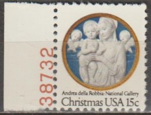 #1768, Single W/PL#. Madonna & Child MNH, '.15 cent'