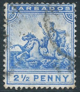Barbados, Sc #74, 2-1/2d Used