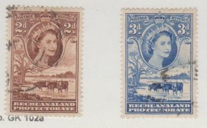 Bechuanaland Protectorate Scott #156-157 Stamp - Used Set