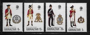 Gibraltar 330-33 Military Uniforms Mint NH