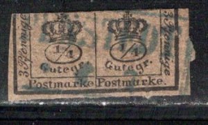 German States Brunswick Scott # 12, used, pair