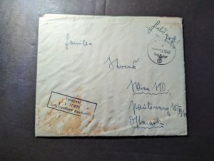 1940 Germany Feldpost Cover Bergen Norway to Vienna Austria