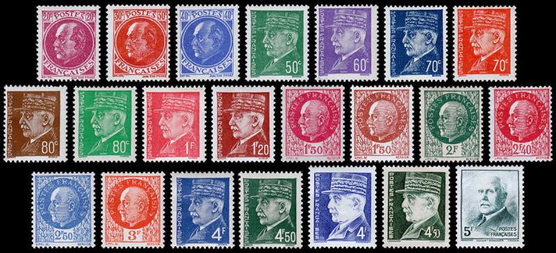 France Scott 427-450 (1941-42) Mint H F-VF Y