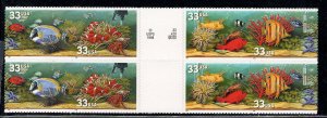 UNITED STATES SC# 3317-20 VERT. GUTTER BLK/8 VF/NH