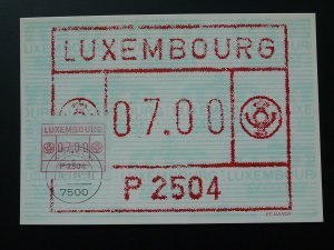 ATM FRAMA maximum card Luxembourg 1984