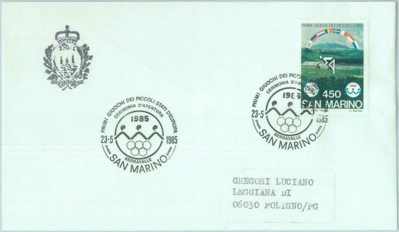 89794 - SAN MARINO - Postal History - SPECIAL POSTMARK : OLYMPIC Stamp show 1985